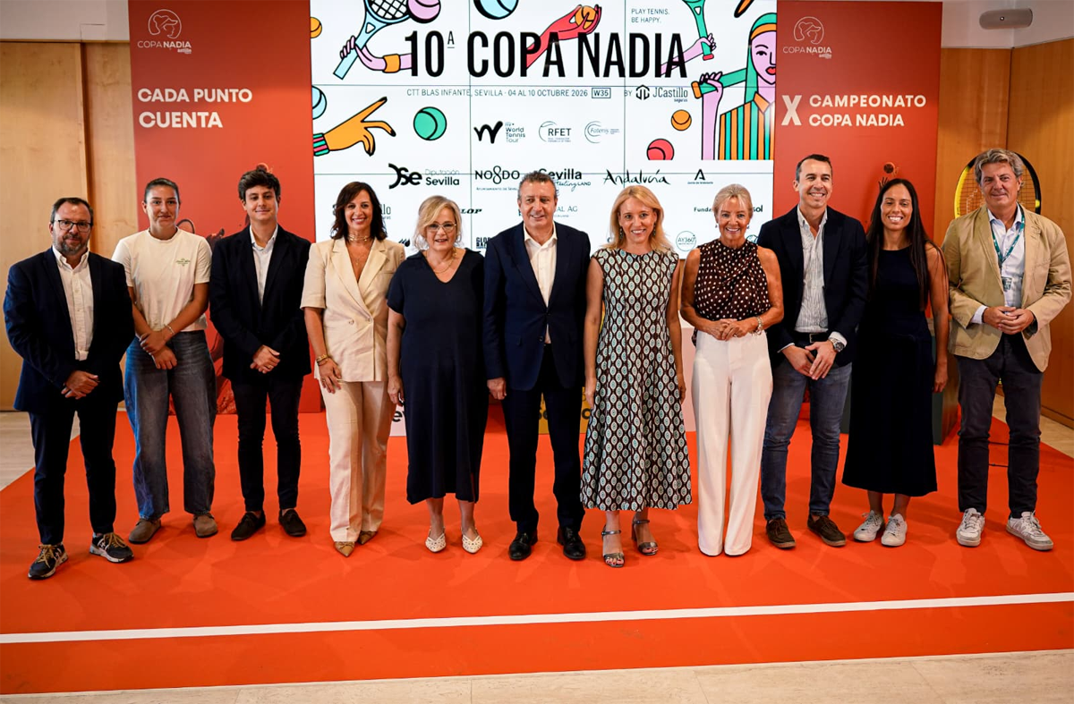 Sevilla presenta la 10ª Copa Nadia by JCastillo Seguros, una década de tenis femenino internacional y proyección para Sevilla y Andalucía